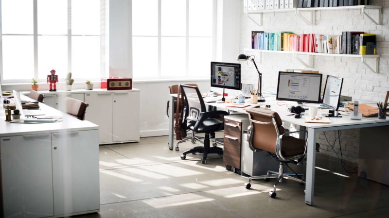Messy Desks in an Office