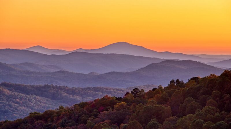Mountains at sunset
